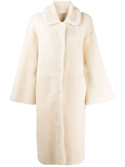 Liska Shearling Coat In White
