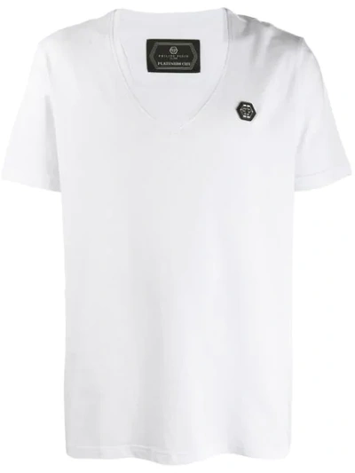 Philipp Plein V-neck Original T-shirt In White