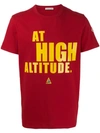 Moncler ”at High Altitude” Print T-shirt In Red