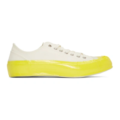 Comme Des Garçons Shirt Off-white & Yellow Spingle Move Edition Craft Tape Sneakers