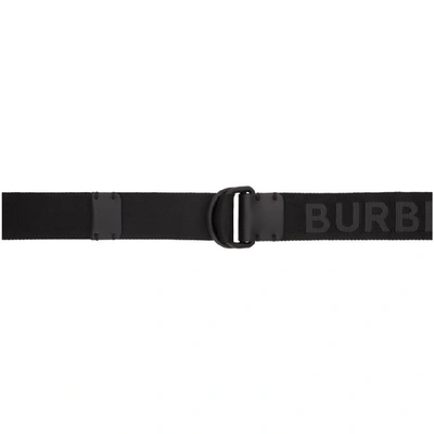 Burberry Logo Detail Double D-ring Belt In Black