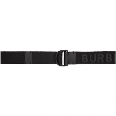 Burberry Logo Detail Double D-ring Belt In Black ModeSens - Main Image