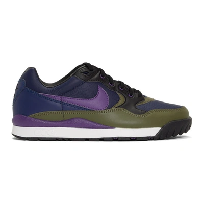 Nike Air Wildwood Acg Sneaker In Midnight Navy/ Purple/ Olive