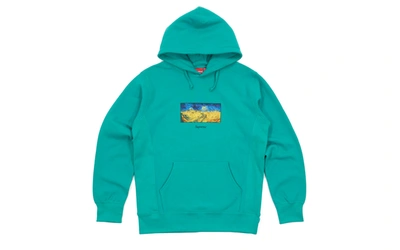 Pre-owned Supreme  Field Hooded Sweatshirt Aqua