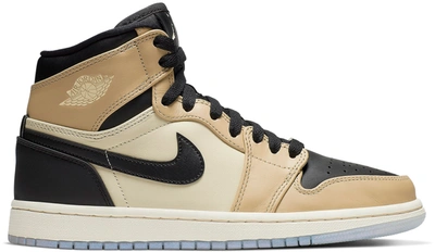 Pre-owned Jordan 1 Retro High Black Mushroom (women's) In Black/fossil-pale Ivory-mushroom