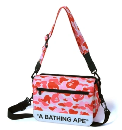 Pre-owned Bape  Abc Double Strap Bag (fw19) Pink