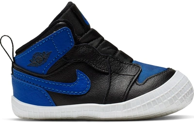 Pre-owned Jordan 1 Crib Bootie Royal (2019/2023) (i) In Black/varsity Royal-white