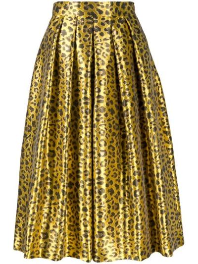 Ultràchic Skirt Longuette Animalier In Yellow