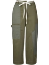 Monse Wide-leg Cargo Trousers In Green