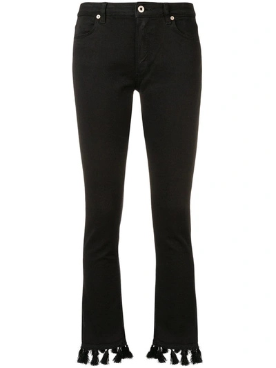 Dondup Ollie Jeans With Tassels In Black