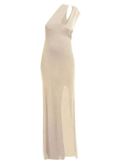 Jacquemus Azur Linen Long Dress In Neutral