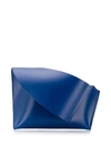 Venczel Reiera Leather Clutch In Blue