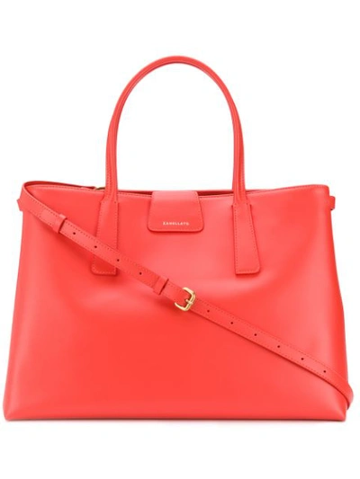 Zanellato Duo Metropolitan Leather Shopping Bag In Orange