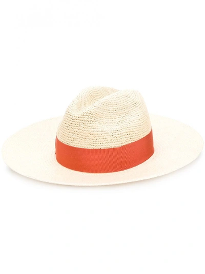 Borsalino Panama Straw Hat In Beige