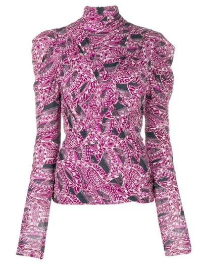 Isabel Marant Turtle Neck Top In Pink