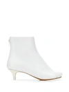 Mm6 Maison Margiela Leather Stivaletto Boots In White