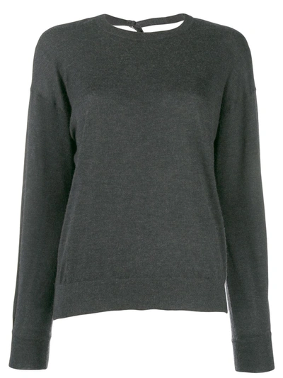 Brunello Cucinelli V-necked Sweater In Grey