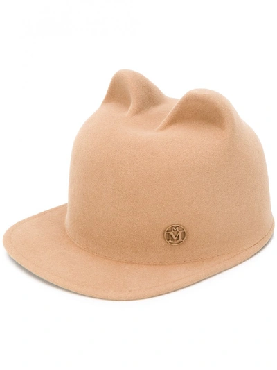 Maison Michel Jamie Wool Hat In Brown