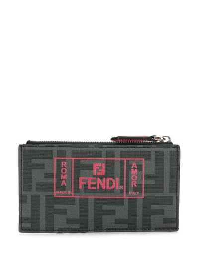 Fendi Portemonnaie Mit "roma Amor"-print In Black