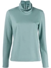 Forte Forte Wool Turtle-neck Sweater In Blue