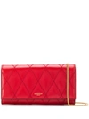 Givenchy Gv3 Leather Wallet On Chain In Red