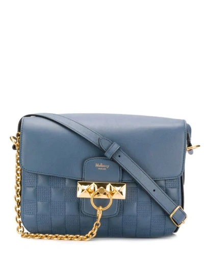 Mulberry Keeley Small Quilted Leather Shoulder Bag In Light Blue