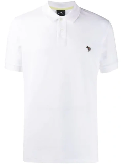 Ps By Paul Smith Embroidered Logo Polo Shirt In White