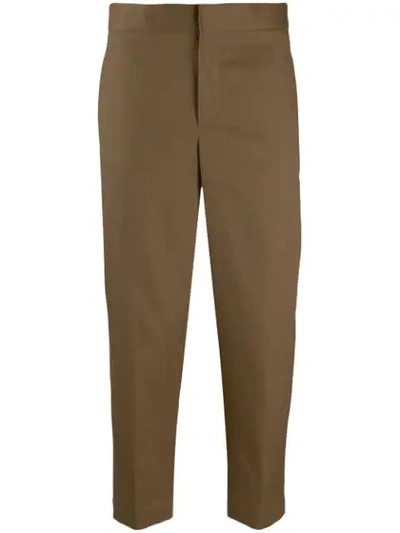 Neil Barrett Cropped Trousers In Brown