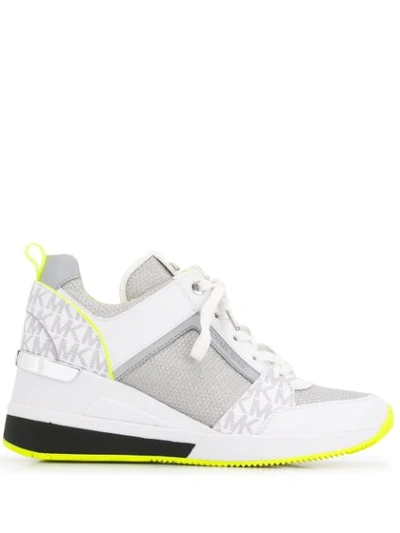 Michael Michael Kors Logo Panel Sneakers In White