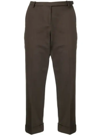 Antonio Marras Cropped Straight-leg Trousers In Green