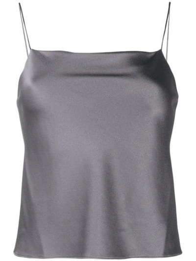 Alice And Olivia Harmon Slip Top In Grey