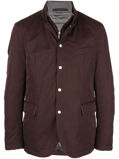 Eleventy Layered Light Jacket In Brown
