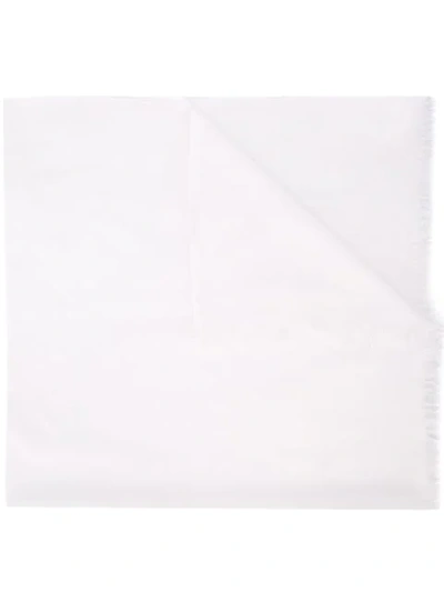 Brunello Cucinelli Fringed Scarf In White