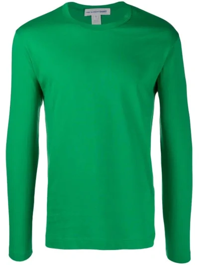 Comme Des Garçons Shirt Comme Des Garcons Shirt Green Logo Long Sleeve T-shirt