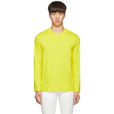 Comme Des Garçons Shirt Comme Des Garcons Shirt Yellow Logo Long Sleeve T-shirt In 4 Yellow