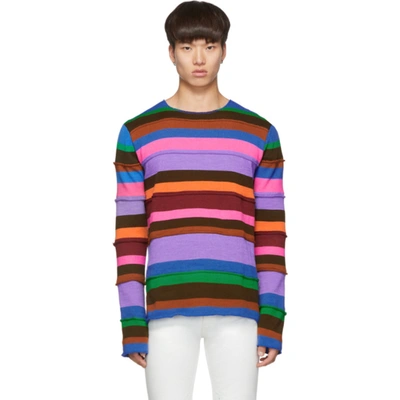 Comme Des Garçons Shirt Comme Des Garcons Shirt Multicolor Striped Gauge 7 Sweater