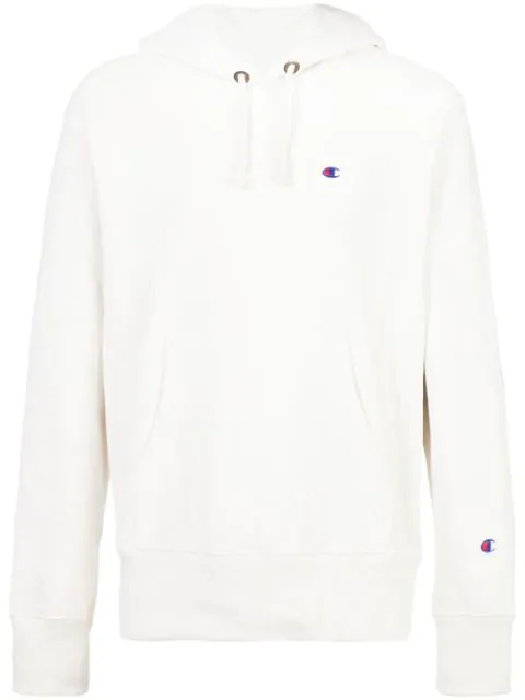 white champion hoodie small logo