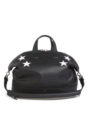 Givenchy Nightingale Calf Leather Satchel In Black | ModeSens