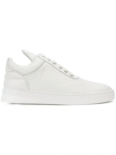 Filling Pieces Plain Grain Low Top Sneakers In White