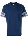 Kenzo Logo Sleeved T-shirt In 78 Blue