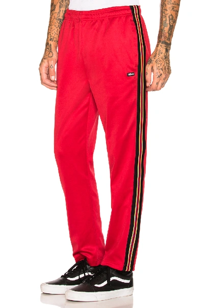 Stussy Textured Rib Track Pant In Red