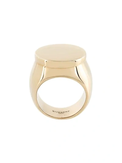 Givenchy Round Signet Ring In Metallic