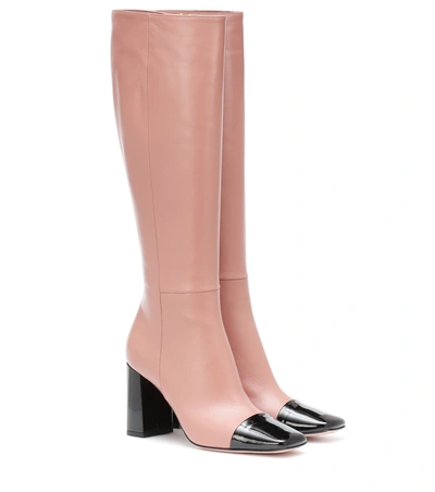 Gianvito Rossi Leather Knee-high Boots In Pink