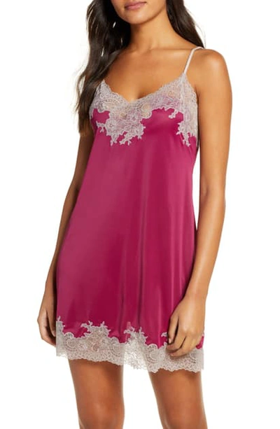Natori Enchant Lace-trim Chemise In Msb Mulberry/ Cocoon