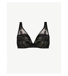 Aubade X Viktor & Rolf Lace And Velvet Plunge Bra In Soir