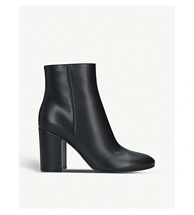 Gianvito Rossi Rolling 85 Leather Heeled Ankle Boots In Black