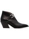 Givenchy Elegant Studded Leather Ankle Boots In Black