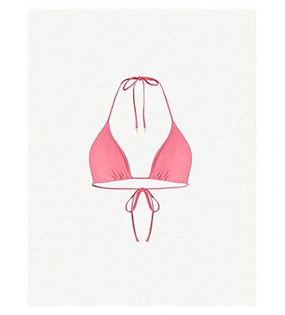 Tigerlily Salena Triangle Bikini Top In Rose