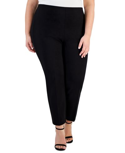 Anne Klein Plus Size Stretch Bowie Pant In Anne Black