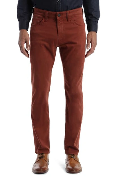 34 Heritage Courage Straight Fit Twill Pants In Rust Twill